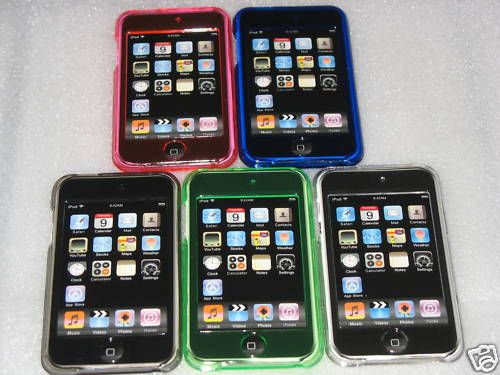 5X iPod Touch iTouch 2G 3G Crystal Hard Case 8x Screen Protector