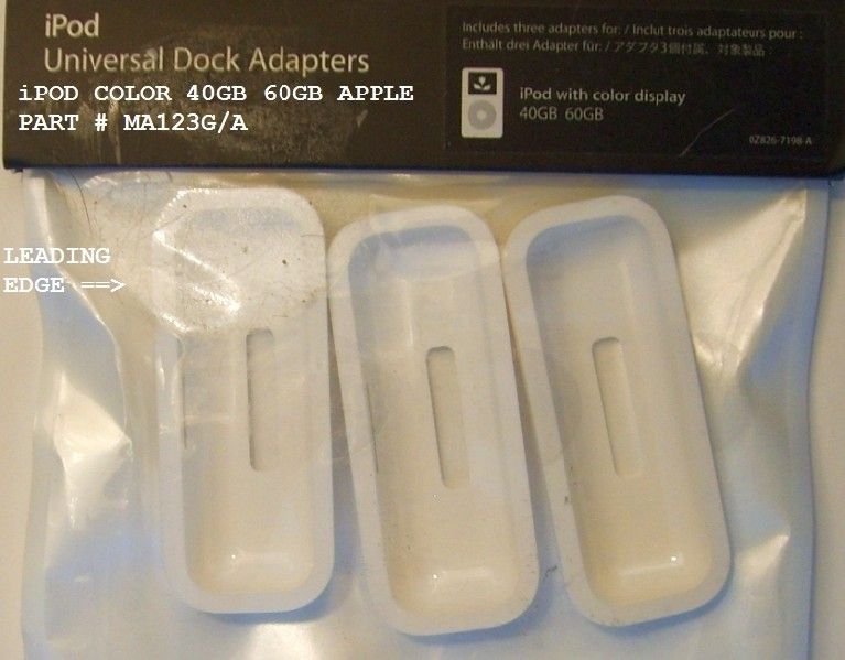 New Genuine Apple iPod Universal Dock Adapters 20 40 60 GB 3 Pack