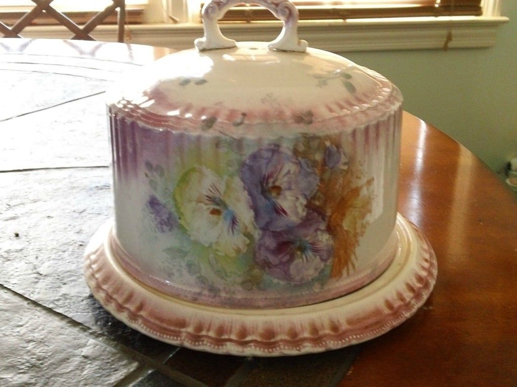 Vintage Hand Painted Italian Cake Cheese Plate