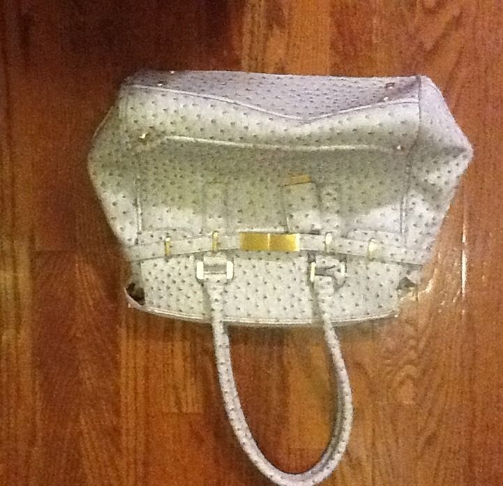 Ivanka Trump Victoria Double Shoulder Top Ostrich Handbag