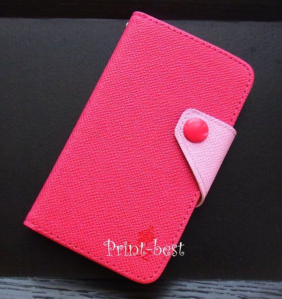 Pink Stylish Flip Synthetic Leather Wallet Case for Samsung Galaxy S2