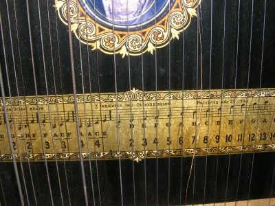 Antique Zither Harp Phonoharp J Abrams Columbia 1894