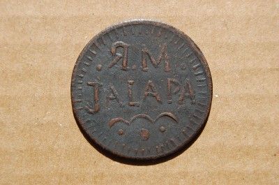  1822 1 8 Jalapa Mexican Hacienda Coin Iturbide Empire Period
