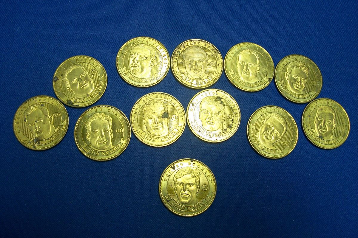 1998 PINNACLE MINT COLLECTION COINS SET OF 12 ELWAY STEWART JOHNSON