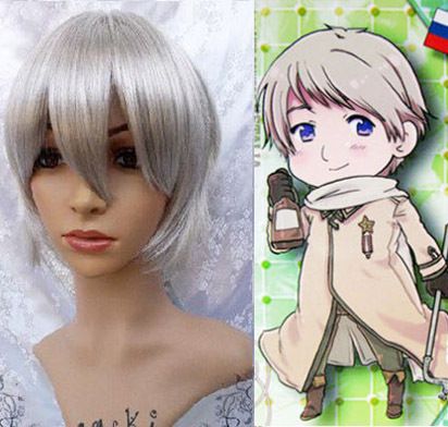 Axis Powers Hetalia APH Russia Ivan Blond Grey Wig