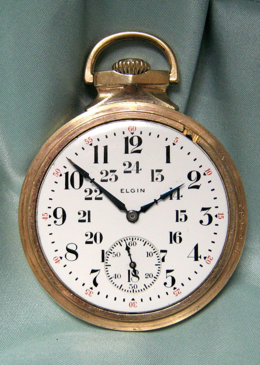 Vintage Elgin B w Raymond 21J 16 Size RR Grade Pocket Watch CIR 1926