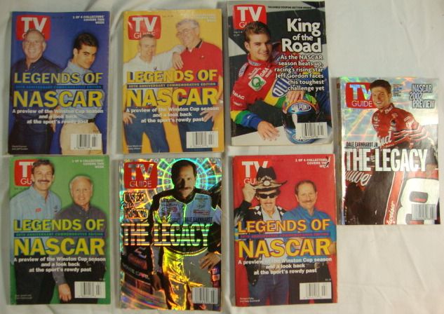Lot of 7 Legends of NASCAR TV Guides 1997 2002