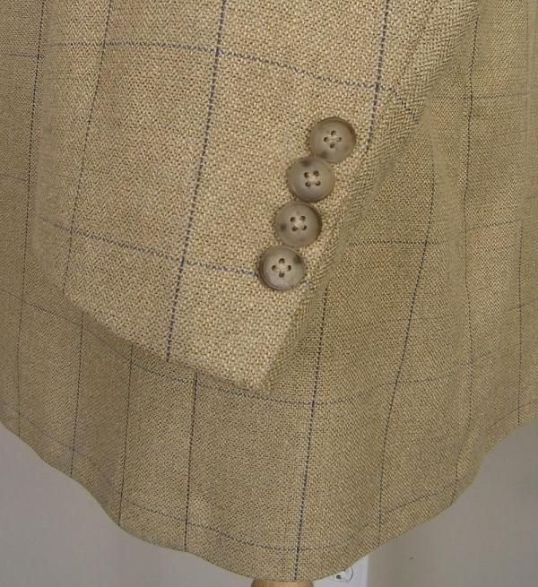 Tom James Innocenti Sport Coat Beige Wool 46R Perfect