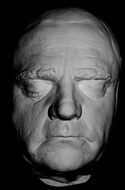 James Cagney Life Mask Life Size Casting in Light Weight White Resin