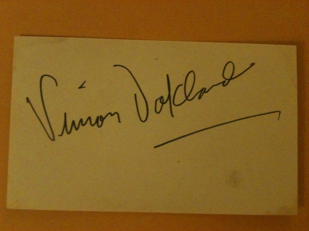 Simon Oakland D 1983 Actor Signed Cut Autograph