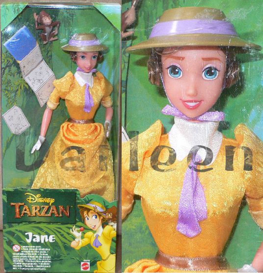 Disney Jane Doll from Tarzan Barbie Type 11 5 Doll in Yellow with