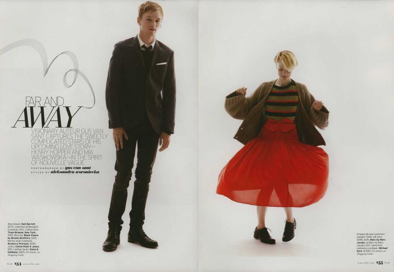 MIA Wasikowska Henry Hopper Elle Feature Clippings