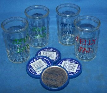 Jelly Cheese Juice Jars Beverage Glasses Set of Four