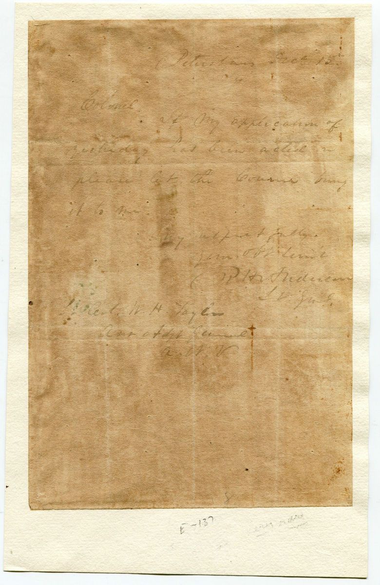 CSA General Richard H Anderson One Page ALS to Lt Col w H Taylor 1864