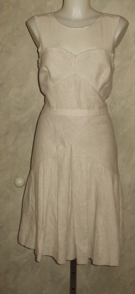 Jessica Simpson Linen Blend Ivory Dress Sz 6 $128