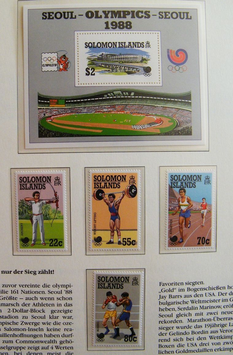  Islands 1988 Olympics Sport MNH Set SS Jeux Olympiques Olympiad