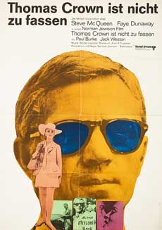  Crown Affair 1968 Original German Movie Poster Norman Jewison