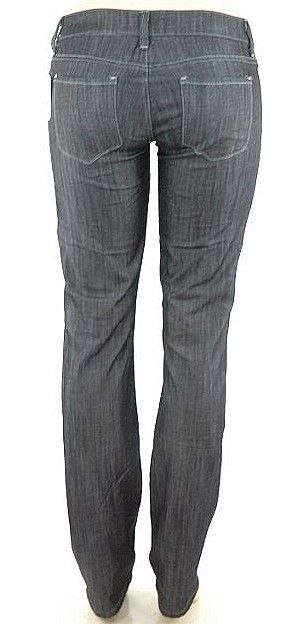 Level 99 Premium Denim Slim Skinny Straight Leg Jeans Dark Gray Black