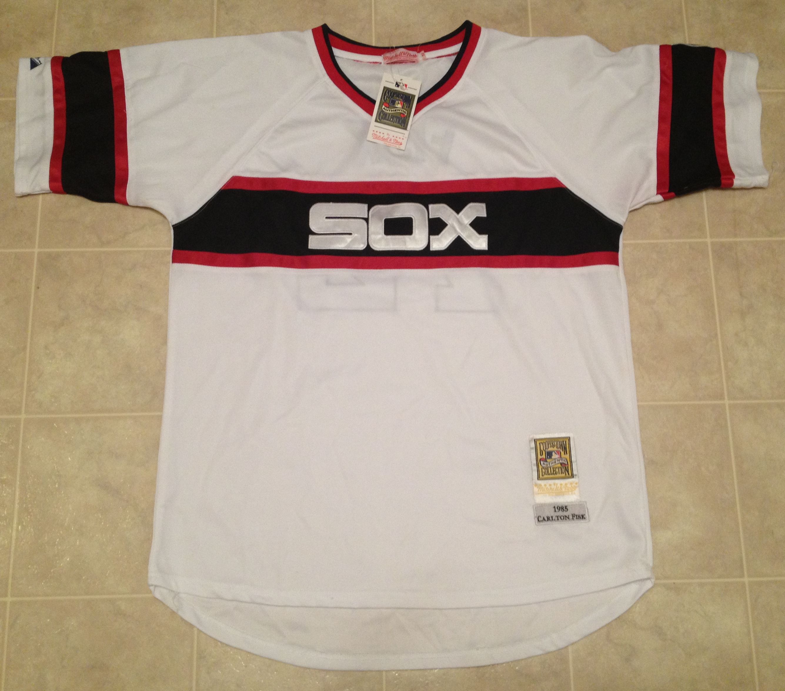 Chicago White Sox Carlton Fisk Throwback Jersey 54 2X