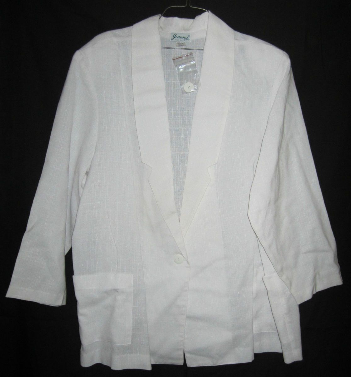 Womens Plus Size Joanna Blazer White 24W Made in USA