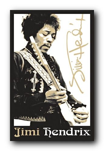 Jimi Hendrix Guitar Blacklight Poster 22011