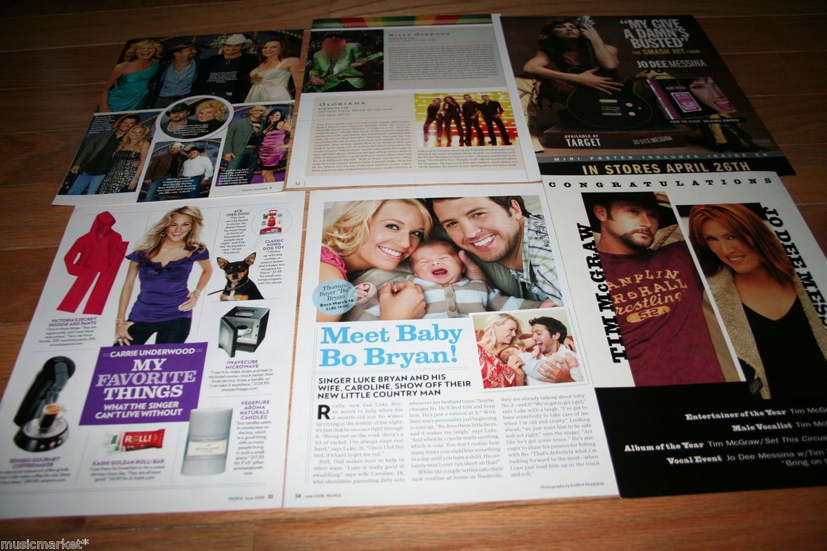 Luke Bryan Carrie Underwood Jo Dee Messina Promo Photo Ads Clippings