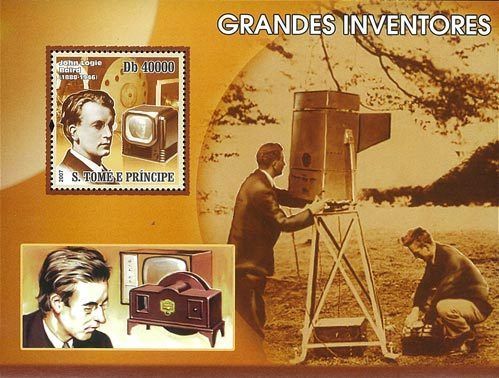 St Thomas Prince 2007 Stamp John Logie Baird TV s S