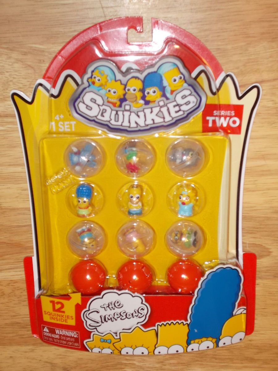 2012 THE SIMPSONS Series 2 SQUINKIES 12 Pack Homer, Marge, Maggie X848