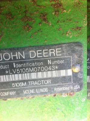 2009 John Deere 5105M Tractor