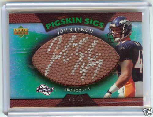 John Lynch Sweet Spot Pigskin Signatures Leather Auto  