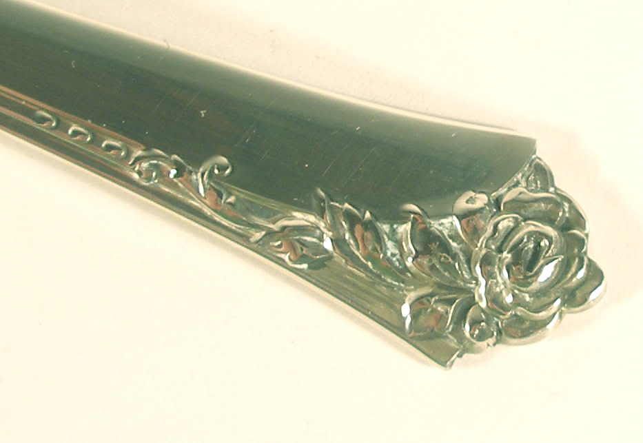 Oneida Heirloom Sterling Fork Damask Rose Pattern  