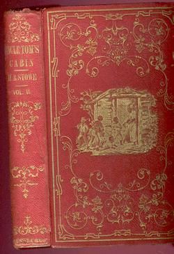 UNCLE TOMS CABIN Beecher Stowe 1852 1st Edition Civil War Slave Trade RED GOLD  