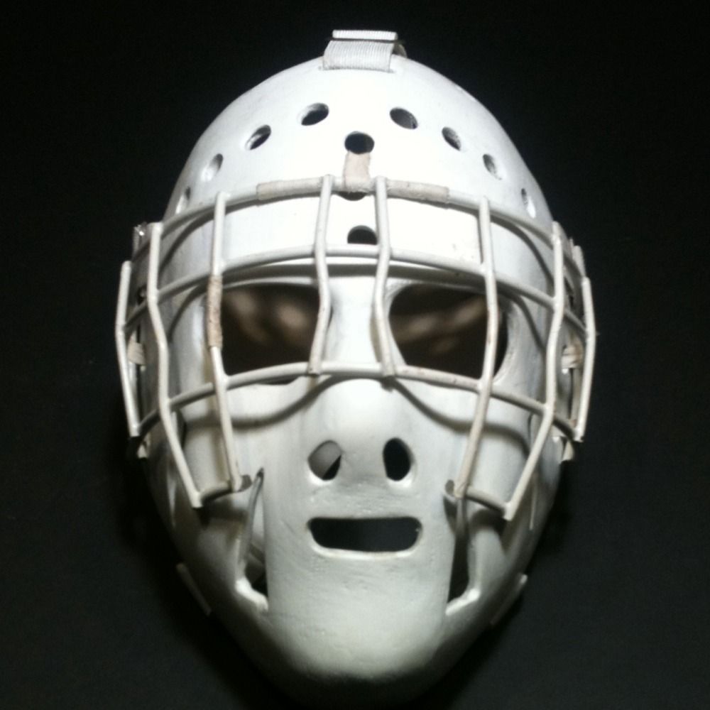 Ernie Higgins Vintage Fiberglass Goalie Hockey Mask Ed Johnston Blackhawks  