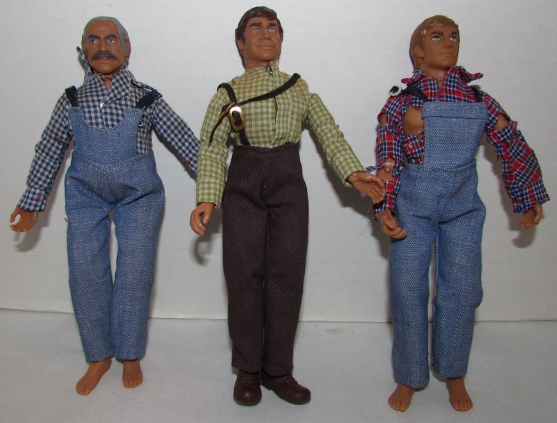 1974 Mego Waltons Figures Johnboy Grandpa Father  