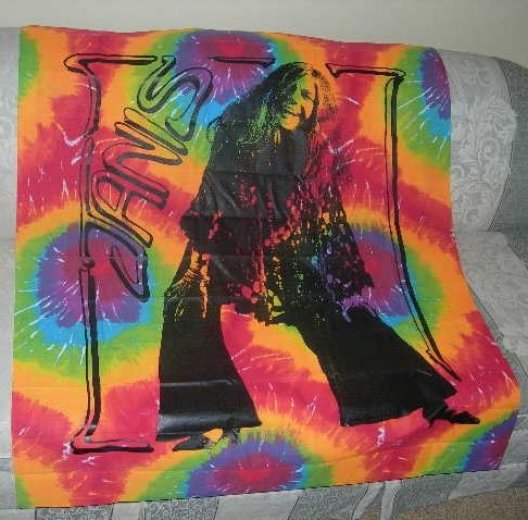 New Janis Joplin Tie Dye Tapestry Retro Wall Decor RARE  