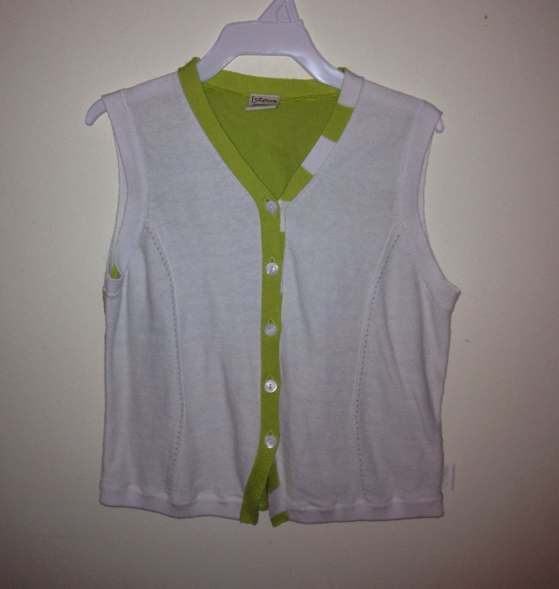 Jottum Green White Kedinne Vest 140 EUC  