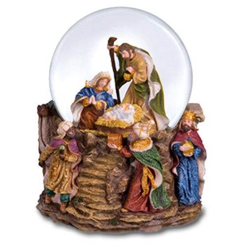 NEW San Francisco Music Box Nativity Waterglobe  