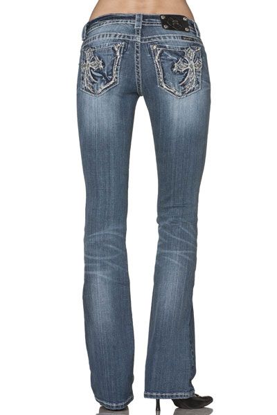 Miss Me JP5648B Swing Curvy Cross Boot Cut Lowrise Stretch Jeans  