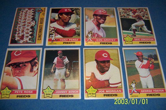 1976 Topps Cincinnati Reds Complete Set Pete Rose Johnny Bench Tony Perez Free  