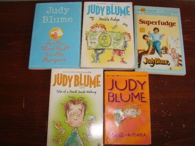 5 Judy Blume Chapter Book Lot Double Fudge 4th Grade Nothing Superfudge B1F  