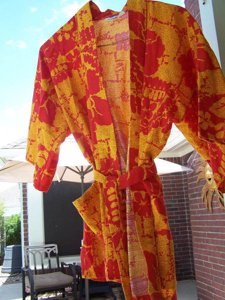 Vintage Kai Nani Swim Swimwear Hawaiian Robe Womens Medium M