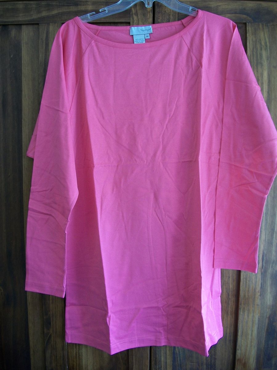 NWT (NIP) WOMENS SIZE M SPIEGEL PINK LONG SLEEVE OVERSIZED LONG SHIRT