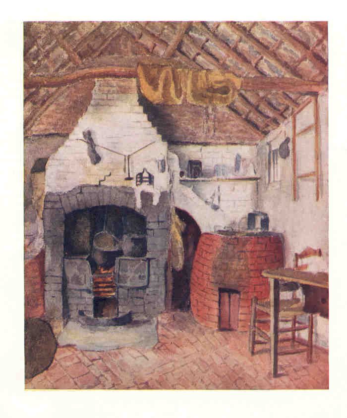 Kate Greenaway Original Antique Print 1905 Charming Old Cottage