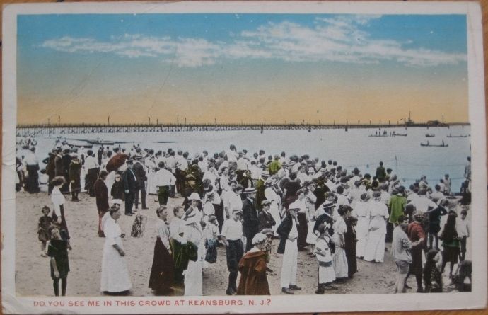 1918 Postcard Beach View Keansburg New Jersey NJ