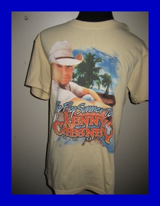 Kenny Chesney 2007 Flip Flop Summer Tour T Shirt s Mint