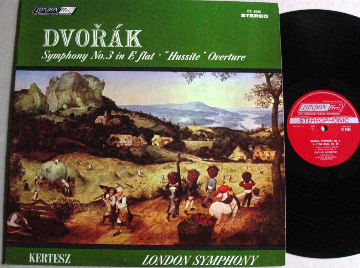 Symphony No.3 / Hussite Overture, Kertesz, London LP Stereo, Near Mint