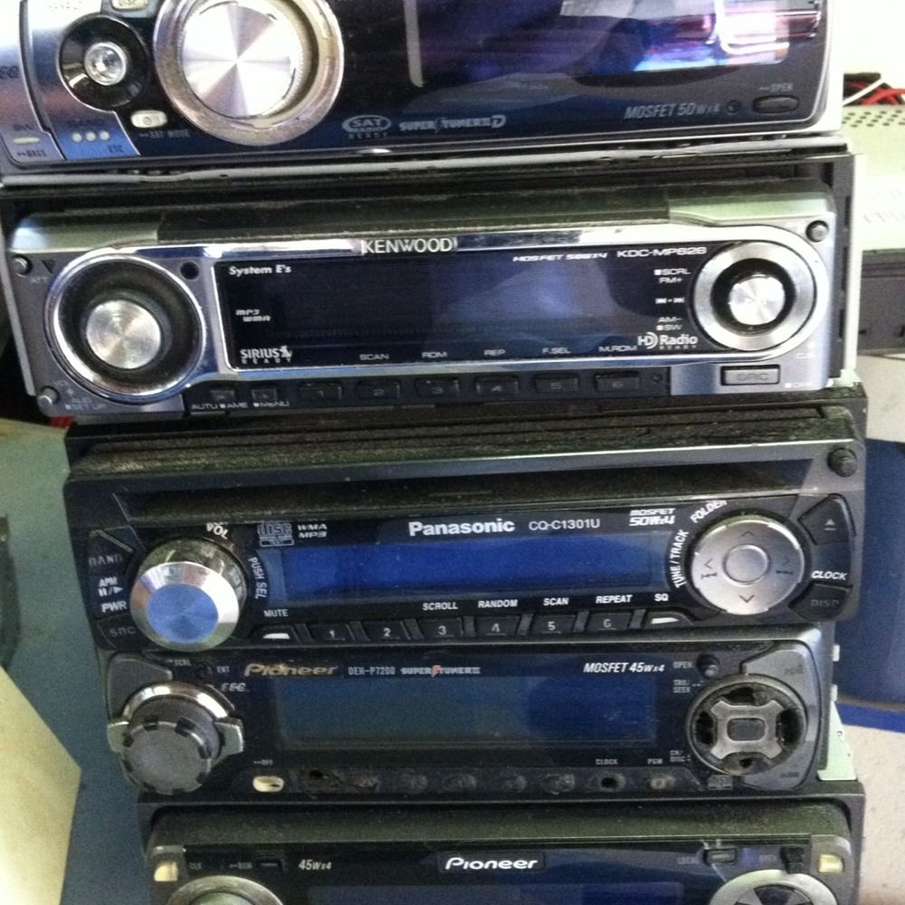 Lot of 5 Car CD Players Pioneer Panasonic Kenwood