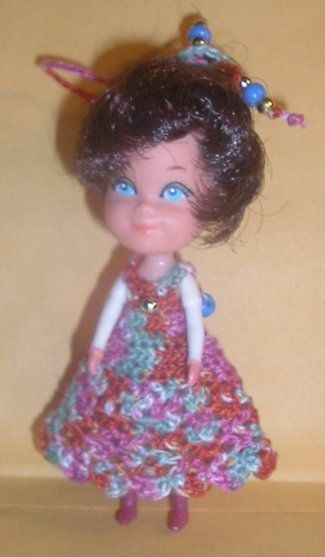 Handmade Crochet clothes fit vintage Mattel 3 THE LITTLES 2 Lil BRATZ