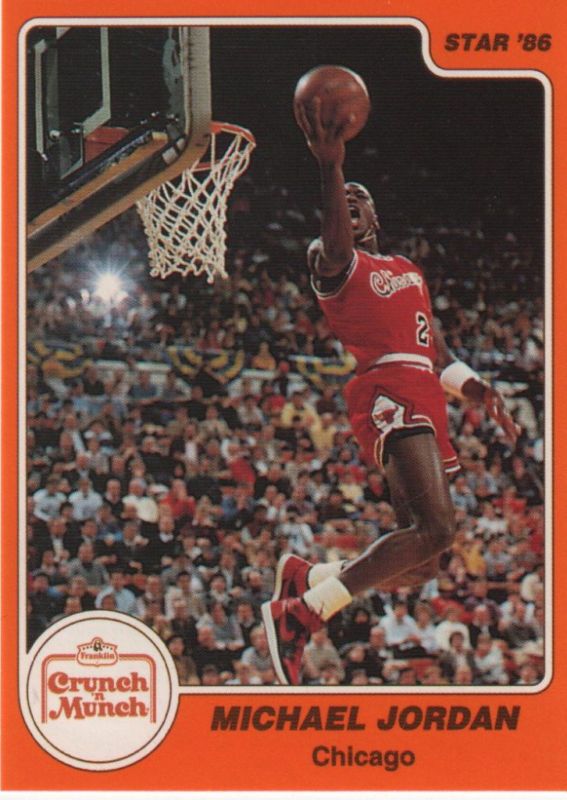 1986 Star Co Crunch N Munch Michael Jordan RC 7 RARE