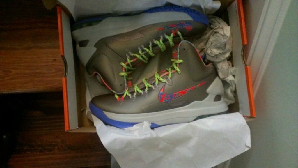 NIKE ZOOM KD V KEVIN DURANT 5 ENERGY   NERF SPLATTER GREY VIOLET SOLD